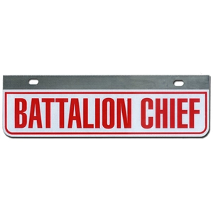 Aluminum Rider License Plate Fire Rescue Title: Battalion Chief
