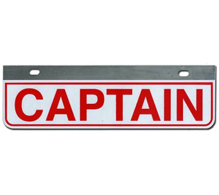 Aluminum Rider License Plate Fire Rescue Title: Captain Red