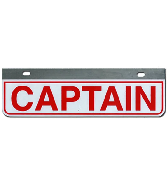 Aluminum Rider License Plate Fire Rescue Title: Captain Red