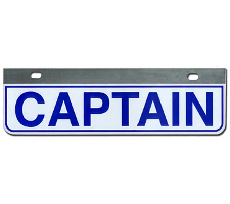 Aluminum Rider License Plate Fire Rescue Title: Captain Blue