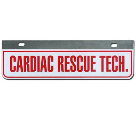 Aluminum Rider License Plate Fire Rescue Title: Cardiac Rescue Tech