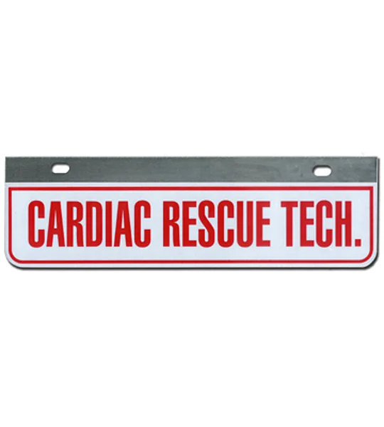 Aluminum Rider License Plate Fire Rescue Title: Cardiac Rescue Tech