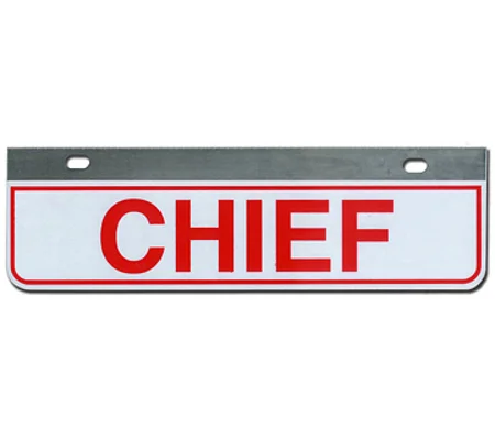 Aluminum Rider License Plate Fire Rescue Title: Chief