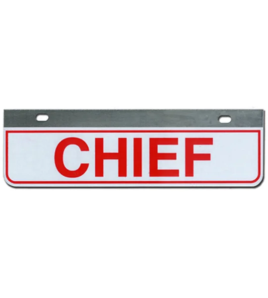 Aluminum Rider License Plate Fire Rescue Title: Chief