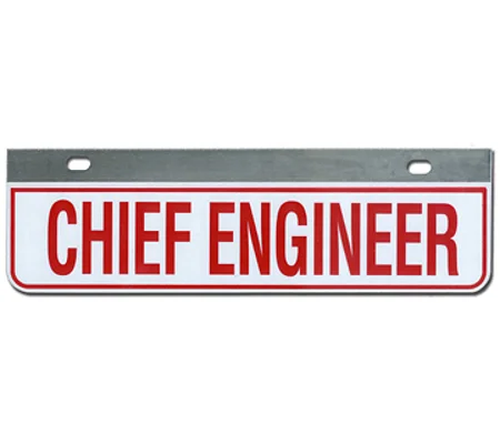 Aluminum Rider License Plate Fire Rescue Title: Chief Engineer