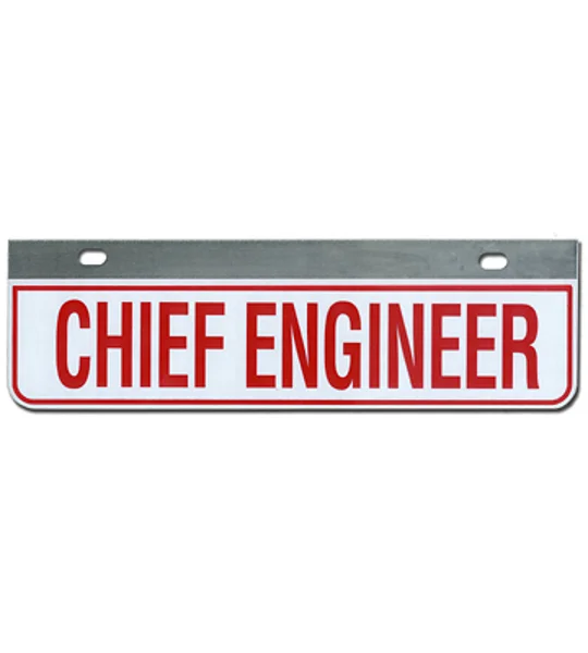 Aluminum Rider License Plate Fire Rescue Title: Chief Engineer