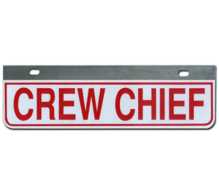 Aluminum Rider License Plate Fire Rescue Title: Crew Chief