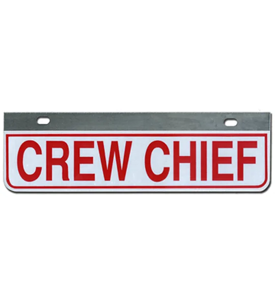 Aluminum Rider License Plate Fire Rescue Title: Crew Chief