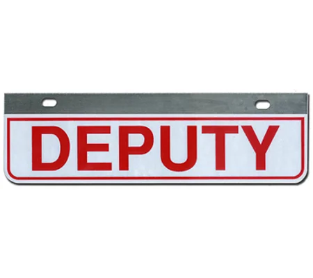 Aluminum Rider License Plate Fire Rescue Title: Crew Deputy