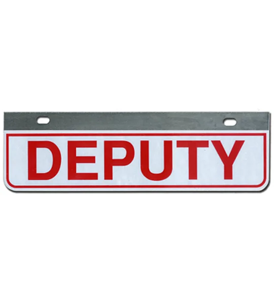 Aluminum Rider License Plate Fire Rescue Title: Crew Deputy