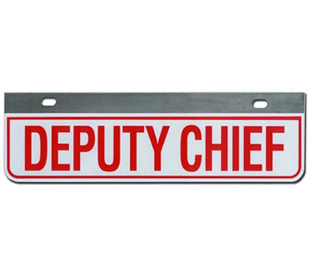 Aluminum Rider License Plate Fire Rescue Title: Deputy Chief