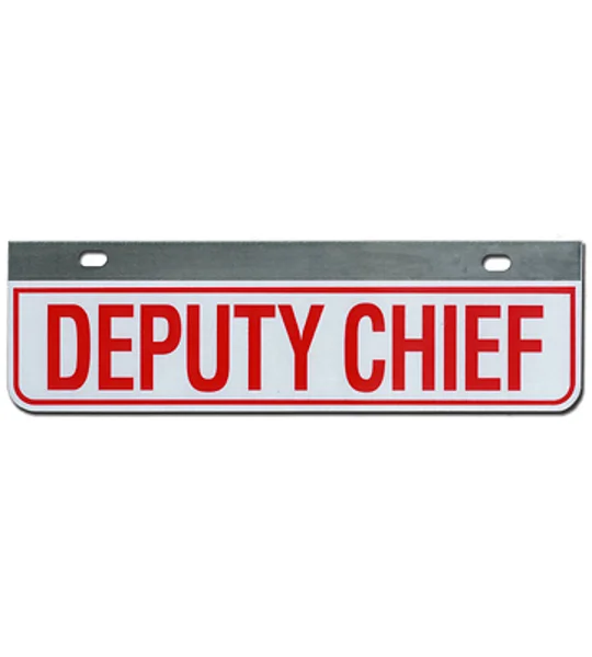 Aluminum Rider License Plate Fire Rescue Title: Deputy Chief