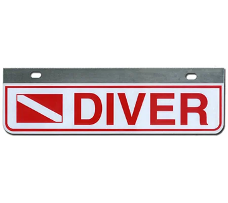 Aluminum Rider License Plate Fire Rescue Title: Crew Diver