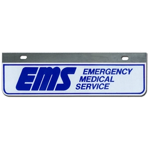 Aluminum Rider License Plate Fire Rescue Title: EMS Design