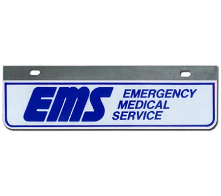 Aluminum Rider License Plate Fire Rescue Title: EMS Design