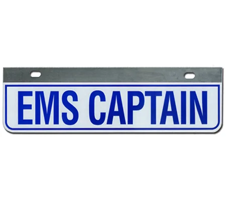 Aluminum Rider License Plate Fire Rescue Title: EMS Captain