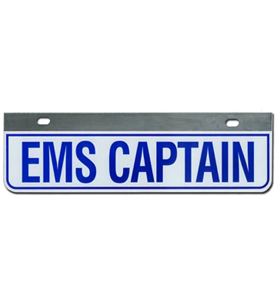 Aluminum Rider License Plate Fire Rescue Title: EMS Captain