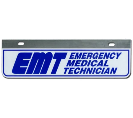 Aluminum Rider License Plate Fire Rescue Title: EMT Design