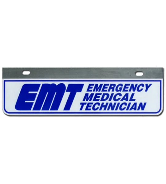 Aluminum Rider License Plate Fire Rescue Title: EMT Design
