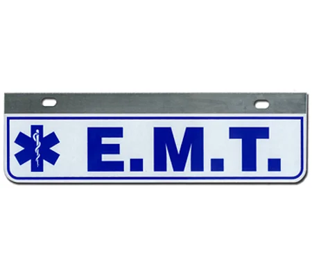 Aluminum Rider License Plate Fire Rescue Title: EMT SOL