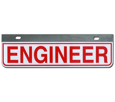 Aluminum Rider License Plate Fire Rescue Title: Engineer