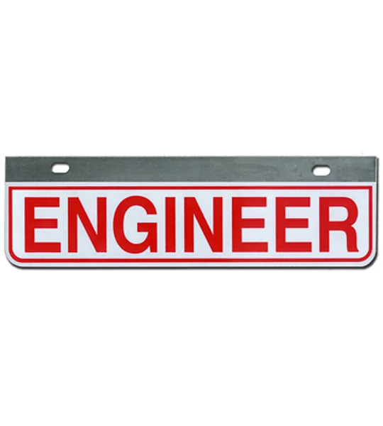 Aluminum Rider License Plate Fire Rescue Title: Engineer