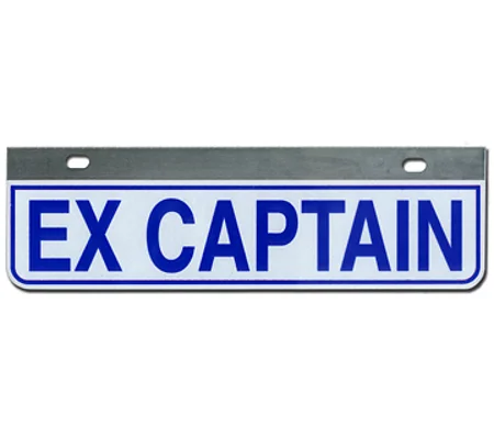Aluminum Rider License Plate Fire Rescue Title: Ex Captain