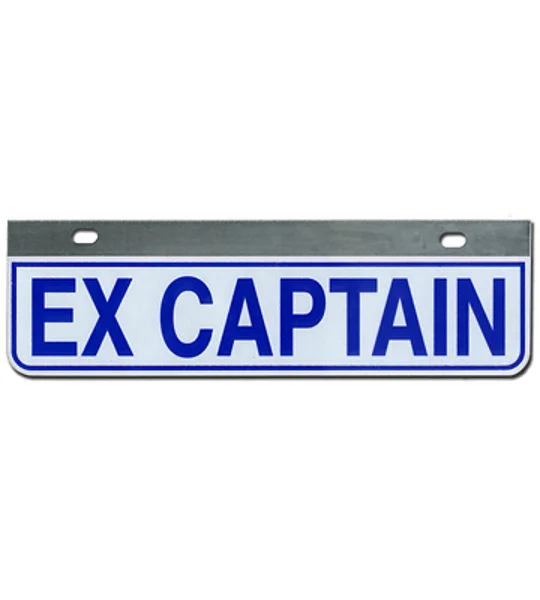 Aluminum Rider License Plate Fire Rescue Title: Ex Captain