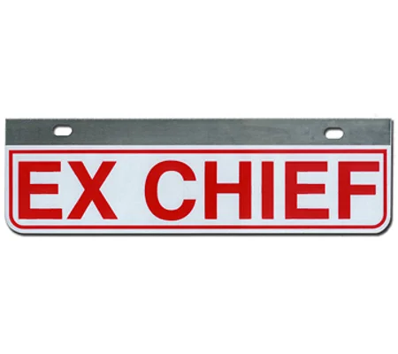 Aluminum Rider License Plate Fire Rescue Title: Ex Chief