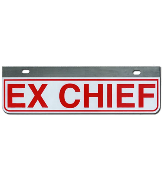 Aluminum Rider License Plate Fire Rescue Title: Ex Chief