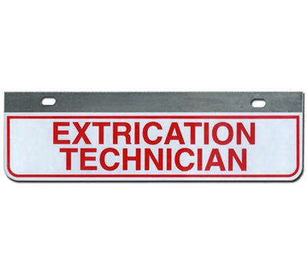 Aluminum Rider License Plate Fire Rescue Title: Extrication Technician