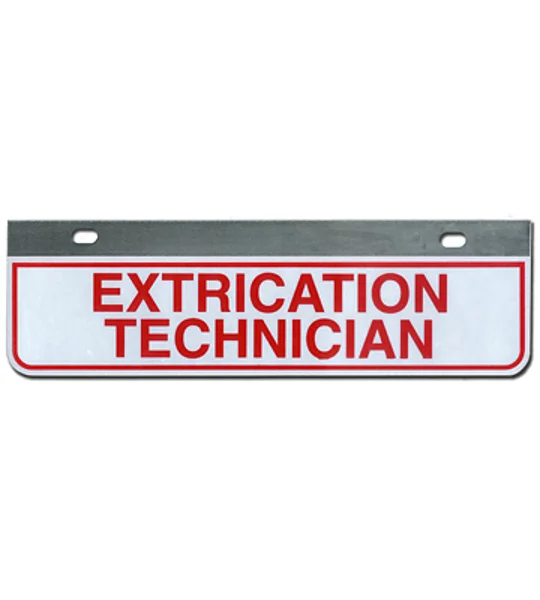 Aluminum Rider License Plate Fire Rescue Title: Extrication Technician