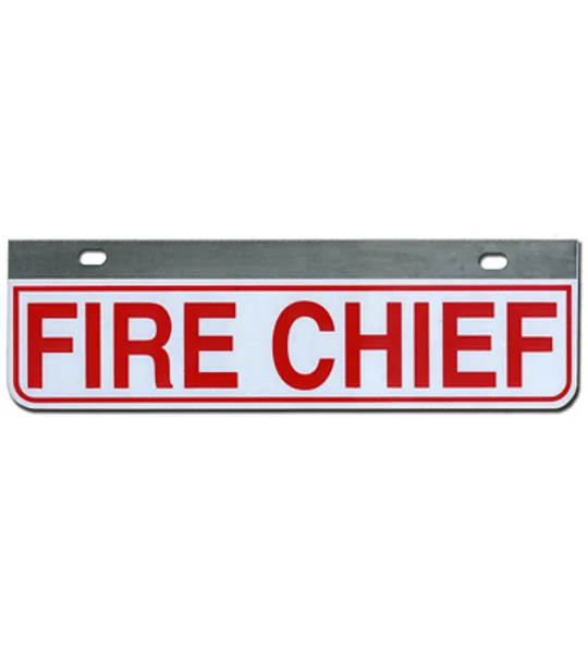 Aluminum Rider License Plate Fire Rescue Title: Fire Chief