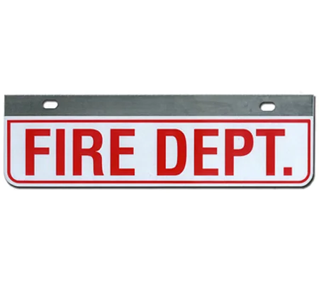 Aluminum Rider License Plate Fire Rescue Title: Fire Dept