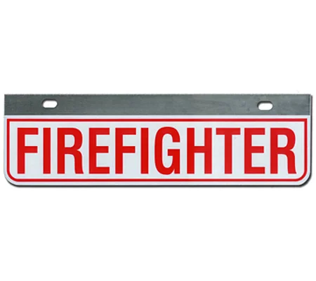 Aluminum Rider License Plate Fire Rescue Title: Firefighter