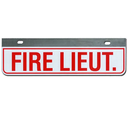 Aluminum Rider License Plate Fire Rescue Title: Fire Lieut