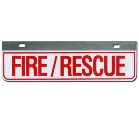 Aluminum Rider License Plate Fire Rescue Title: Fire Rescue