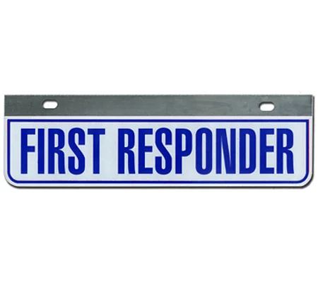 Aluminum Rider License Plate Fire Rescue Title: First Responder