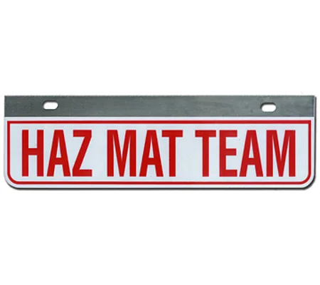 Aluminum Rider License Plate Fire Rescue Title: Haz Mat Team