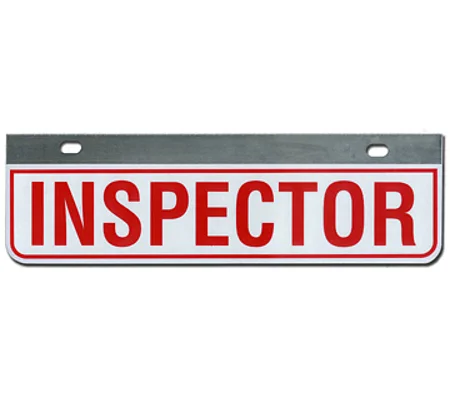 Aluminum Rider License Plate Fire Rescue Title: Inspector