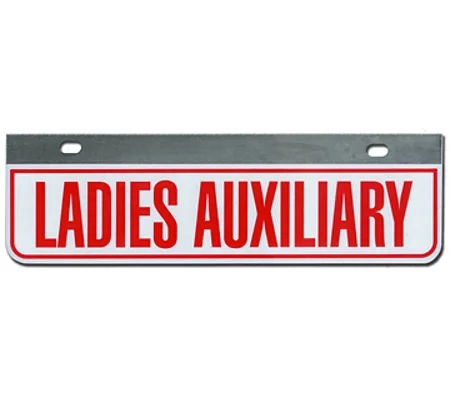 Aluminum Rider License Plate Fire Rescue Title: Ladies Auxiliary