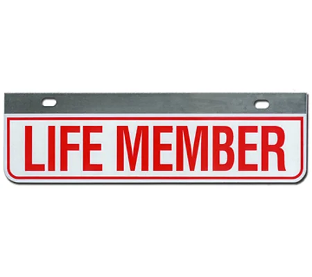 Aluminum Rider License Plate Fire Rescue Title: Life Member
