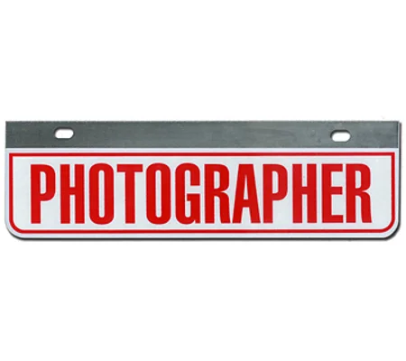 Aluminum Rider License Plate Fire Rescue Title: Photographer