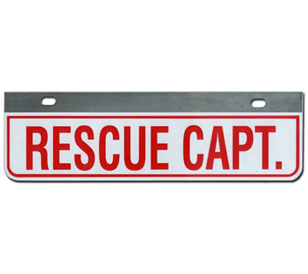Aluminum Rider License Plate Fire Rescue Title: Rescue Capt