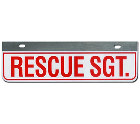 Aluminum Rider License Plate Fire Rescue Title: Rescue Sgt