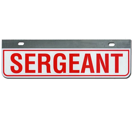 Aluminum Rider License Plate Fire Rescue Title: Sergeant