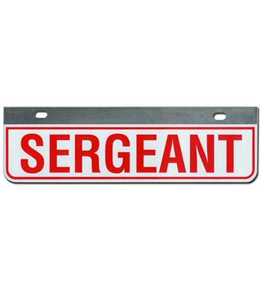 Aluminum Rider License Plate Fire Rescue Title: Sergeant