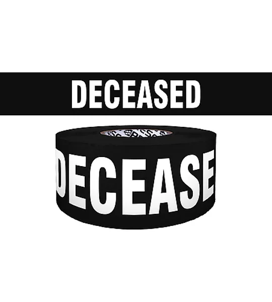 Triage Tape Printed Title Mass Causality MCI Black Deceased