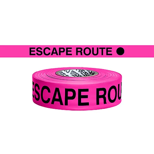 Printed Forestry Wildfire Flagging Tape Escape Route 150' Roll