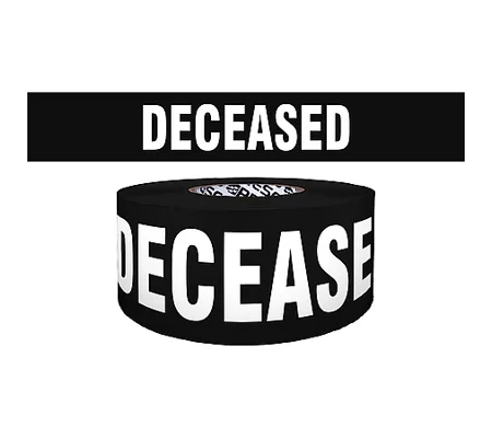 Triage Area Printed Barricade Tape Deceased 1000'